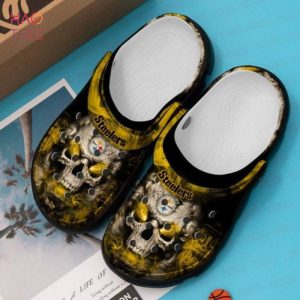 Pittsburgh Steelers Skull Crocs Clog Shoes