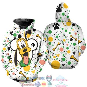 Pluto Polkadot Pattern Disney Hoodie 3D