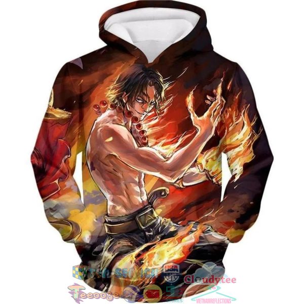 Portgas D. Ace Fan Art One Piece 3D Hoodie