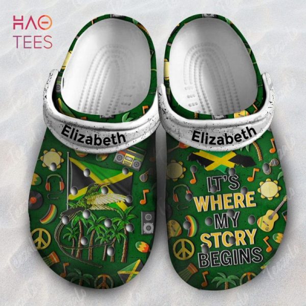 Pride Jamaican Where My Story Begins Personalized Crocs Shoes