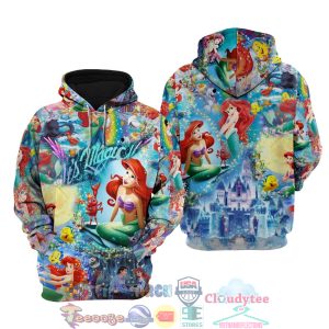 Princess Ariel Glitter Castle Disney It’S Magic Hoodie 3D