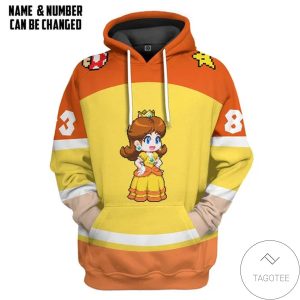 Princess Daisy Sports Custom Name Custom Number Hoodie