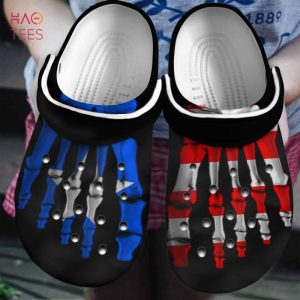 Puerto Rican Foot Bones Personalized Clogs Shoes For Halloween