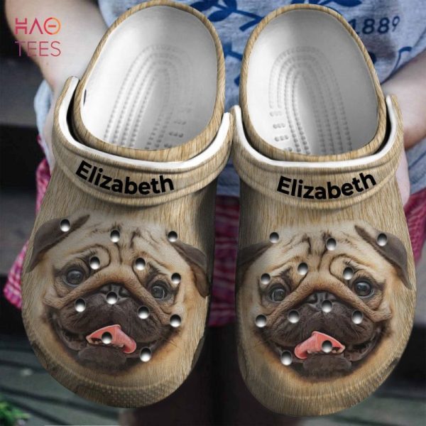 Pug Head Personalized Clogs Shoes With Your Name