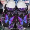 Purple Butterflies And Flowers Shoes – Butterfly Shoes Gifts For Mother Day Grandma