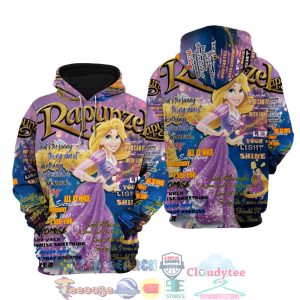 Rapunzel Punk Words Pattern Disney Quotes Hoodie 3D