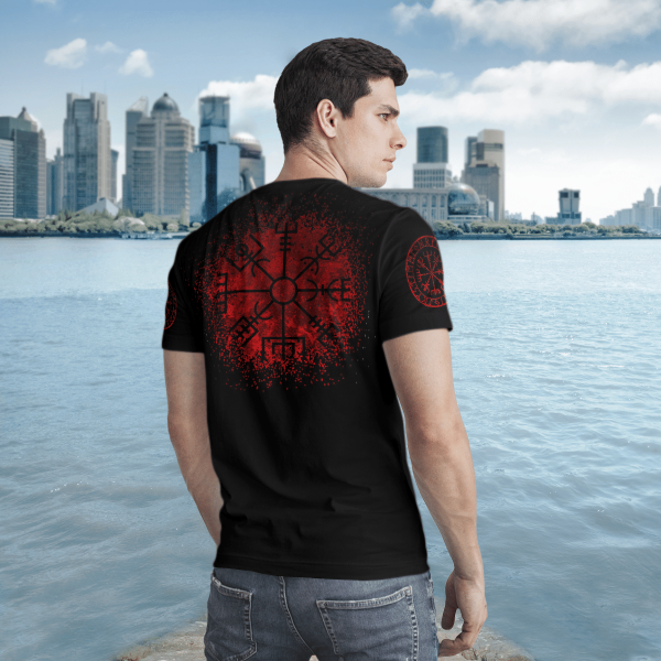 Raven Vegvisir Red Black 3D Shirt