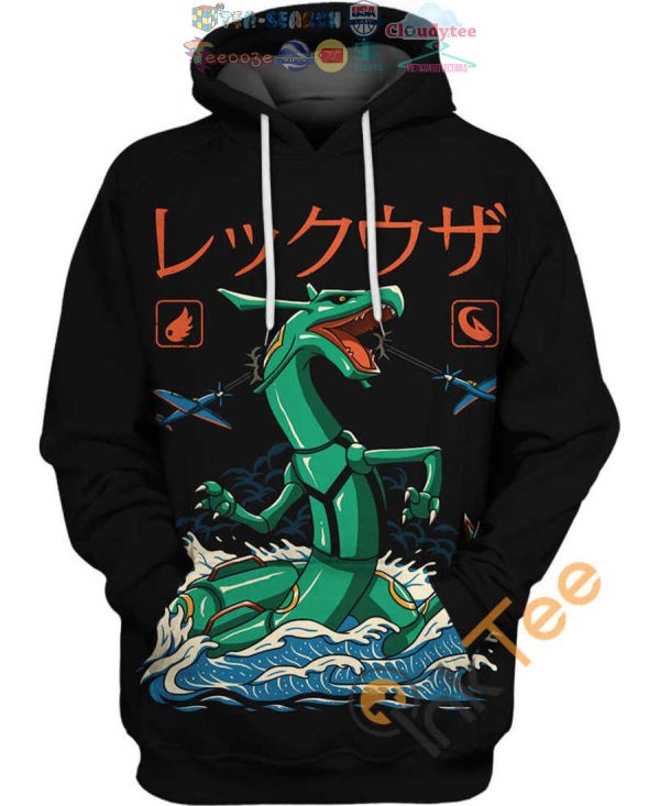 Rayquaza Pokemon Hoodie 3D