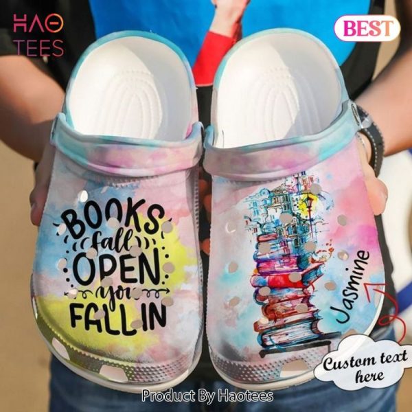 Reading Crocs – Reading Personalized Books Fall Open Clog Shoes For Men And Women