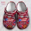 Red Puerto Rico Personalized Crocs Shoes With Symbols