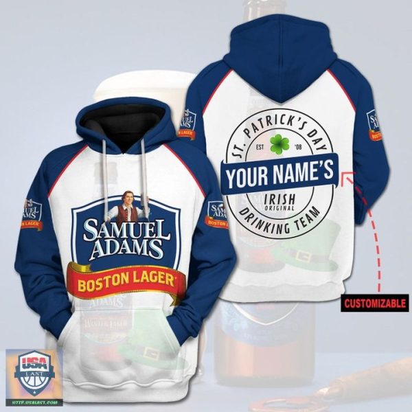 Samuel Adams Beer St Patrick’S Day Custom Name 3D Hoodie