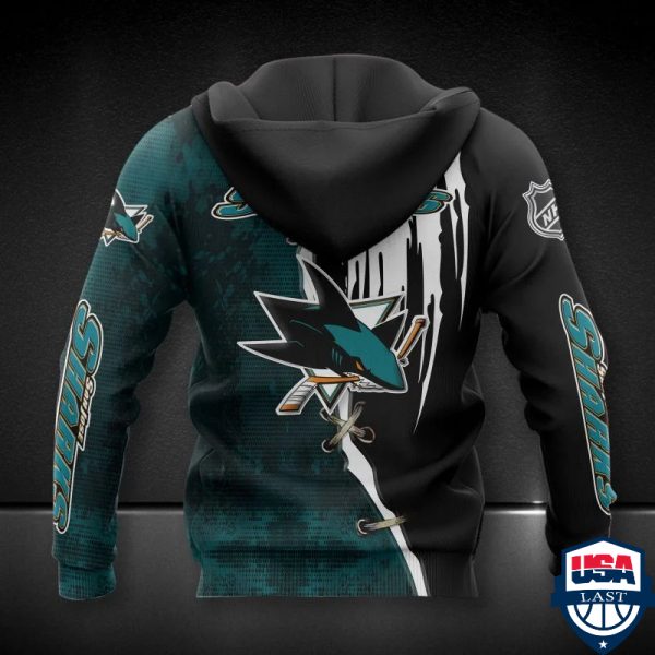 San Jose Sharks Nhl Ver 6 All Over Printed Hoodie