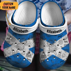 Scotland Flag Personalized Crocs Shoes With Your Name