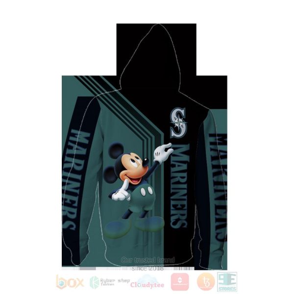 Seattle Mariners Mickey Mouse 3D Hoodie