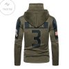 Seattle Seahawks Number 3 Russell Wilson Mask Hoodie