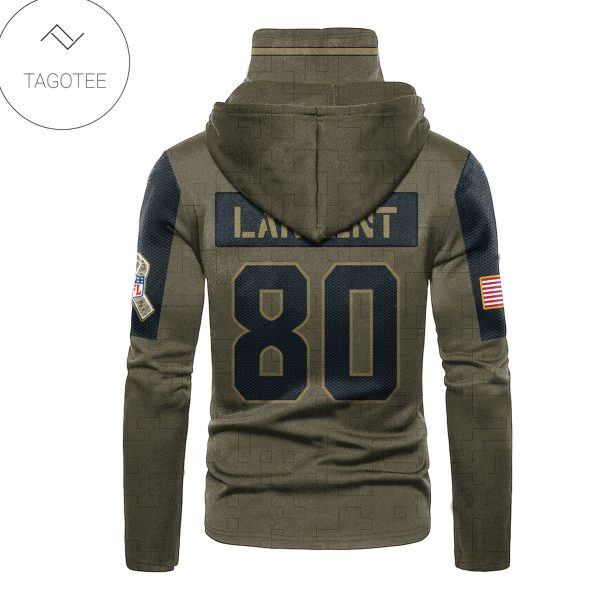 Seattle Seahawks Number 80 Steve Largent Mask Hoodie