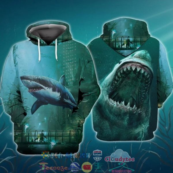 Shark Aquarium 3D Hoodie