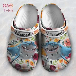 Shark Flower Crocs Shoes Gifts For Shark Lovers