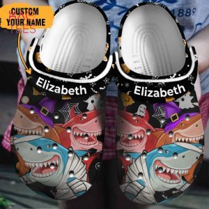 Shark Halloween Personalized Crocs Shoes