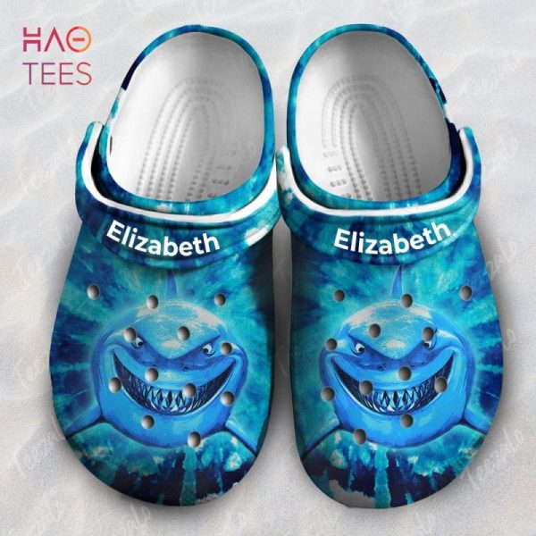 Shark Head Tie Dye Personalized Clog Crocs Shoes