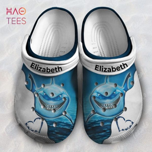 Shark Heart Personalized Crocs Shoes With Your Name