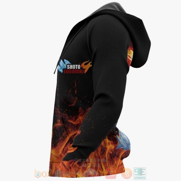 Shoto Todoroki Custom Ice And Fire My Hero Academia Anime 3D Hoodie