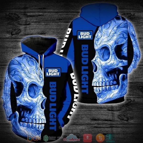 Skull Bud Light 3D Hoodie