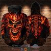 Skull Inferno 3D Hoodie