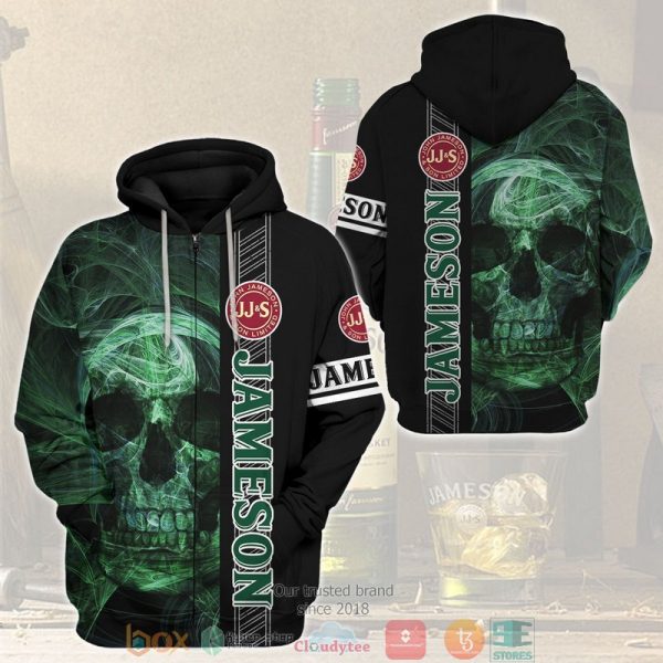 Skull Jameson Irish Whiskey 3D Shirt