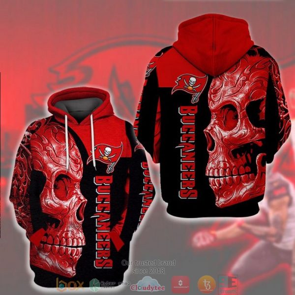 Skull Nfl Tampa Bay Buccaneers 3D Hoodie