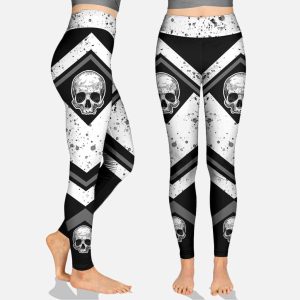 Skull Rock Paper Scissors Personalized All Over Printed Hoodie And Leggings