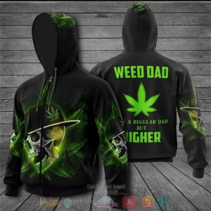 Skull Weed Dad Like A Regular Dad But Higher 3D Shirt