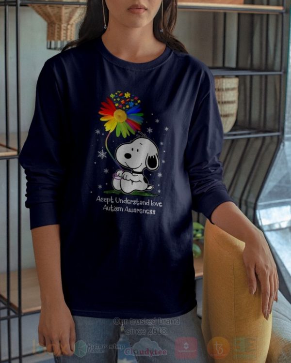 Snoopy Accpt Understand Love Autism Awareness Hoodie