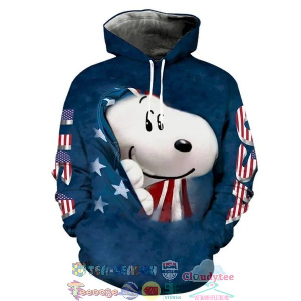 Snoopy American Flag 3D Hoodie