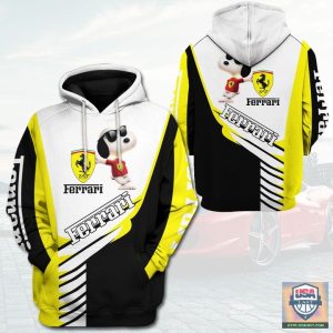 Snoopy Ferrari 3D All Over Print Hoodie T-Shirt