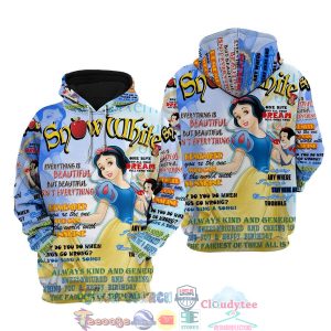 Snow White Punk Words Pattern Disney Quotes Hoodie 3D