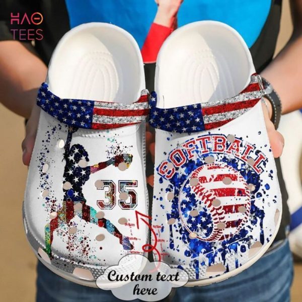 Softball Personalized Us Crocs Clog Shoes