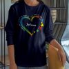 Someone With Autism Has Taught Me Love Needs No Words Custom Name Hoodie