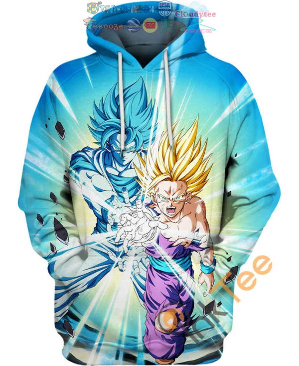 Son Goku And Son Gohan Kamehameha Dragon Ball Hoodie 3D