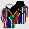 South Africa Flag And Symbols Dual Citizen Hoodie