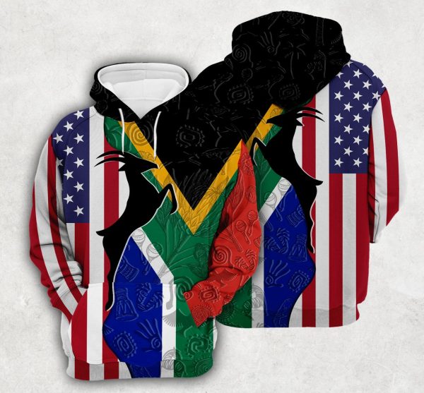 South Africa Flag And Symbols Dual Citizen Hoodie