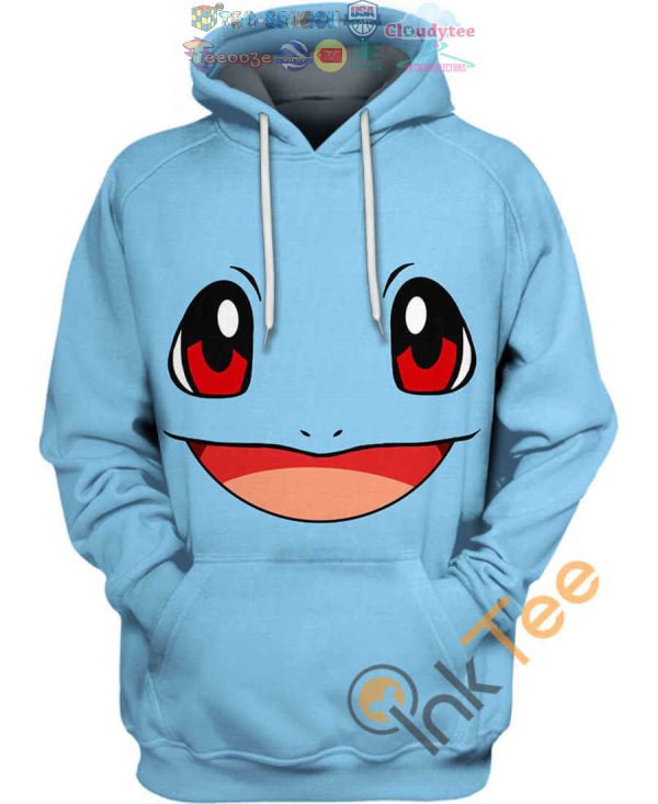 Squirtle Face Pokemon Hoodie 3D