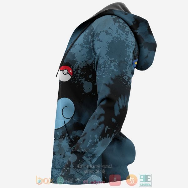 Squirtle Pokemon Anime Tie Dye Style 3D Hoodie