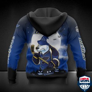 St. Louis Blues Nhl Halloween All Over Printed Hoodie