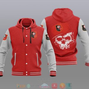 Stade Rennais Fc Skull Baseball Hoodie Jacket