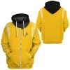 Star Trek Discovery Captain Christopher Pike Yellow 3D Hoodie