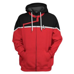 Star Trek Lower Decks Red 3D Hoodie