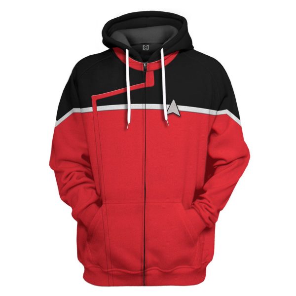 Star Trek Lower Decks Red 3D Hoodie