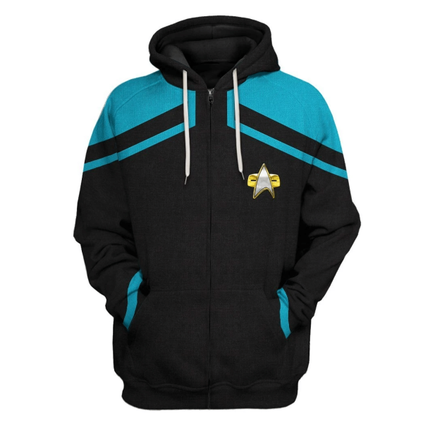 Star Trek Picard 2020 Blue 3D Hoodie