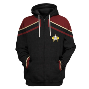 Star Trek Picard 2020 Red 3D Hoodie